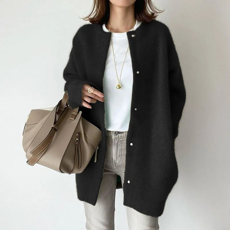MaisonArgent™| Cardigan long en laine douce