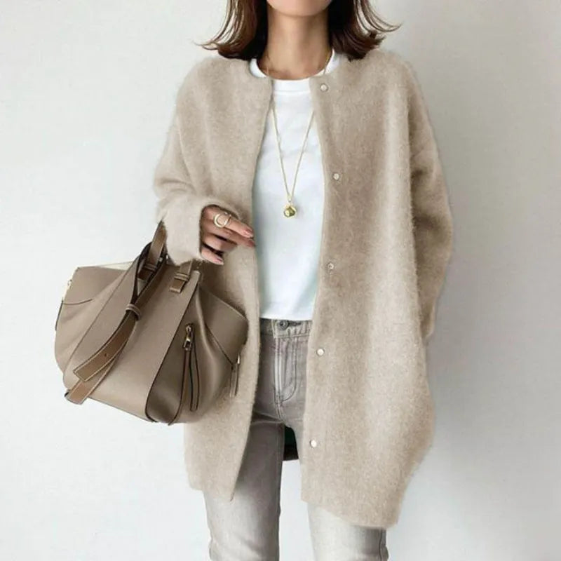 MaisonArgent™| Cardigan long en laine douce