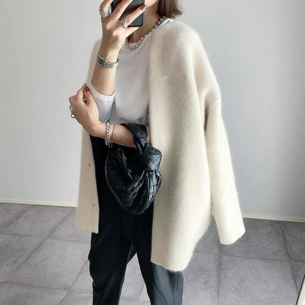 MaisonArgent™| Cardigan long en laine douce