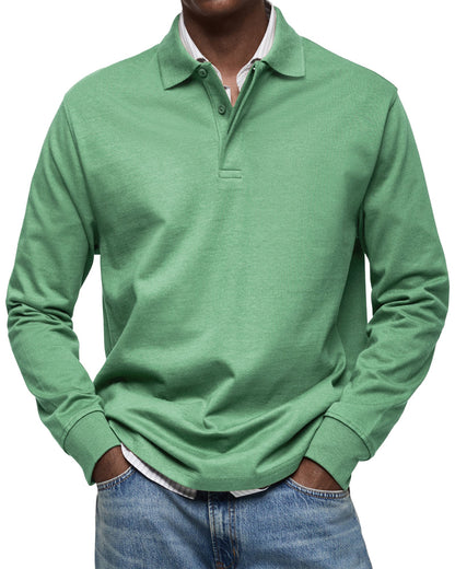 Argent | Polo de luxe à manches longues