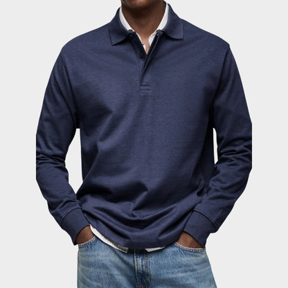 Argent | Polo de luxe à manches longues