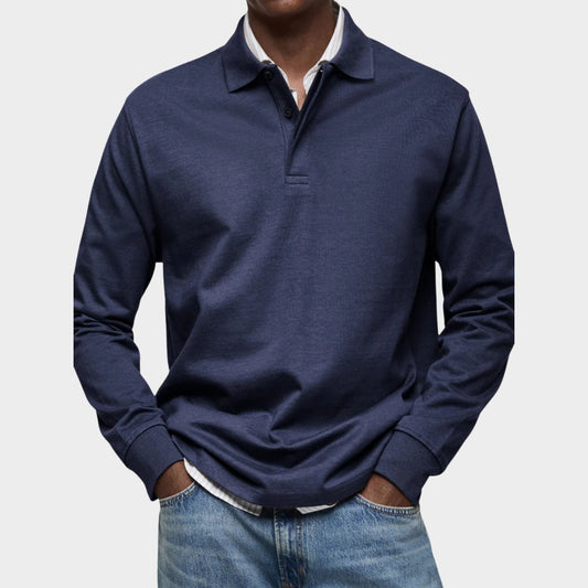 Argent | Polo de luxe à manches longues