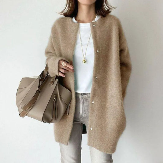 MaisonArgent™| Cardigan long en laine douce