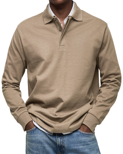 Argent | Polo de luxe à manches longues