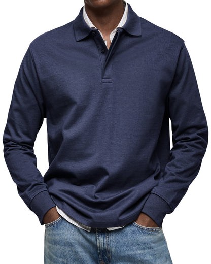 Argent | Polo de luxe à manches longues
