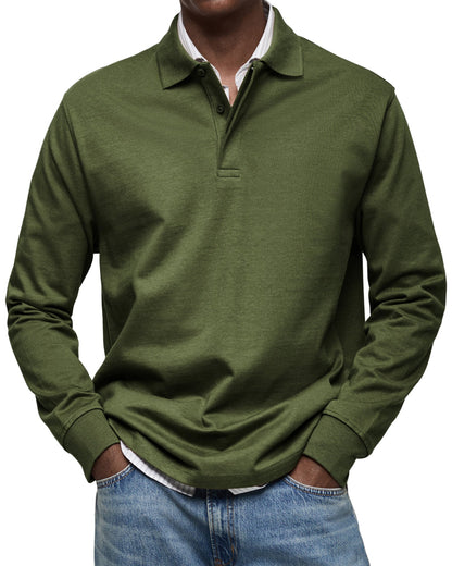 Argent | Polo de luxe à manches longues