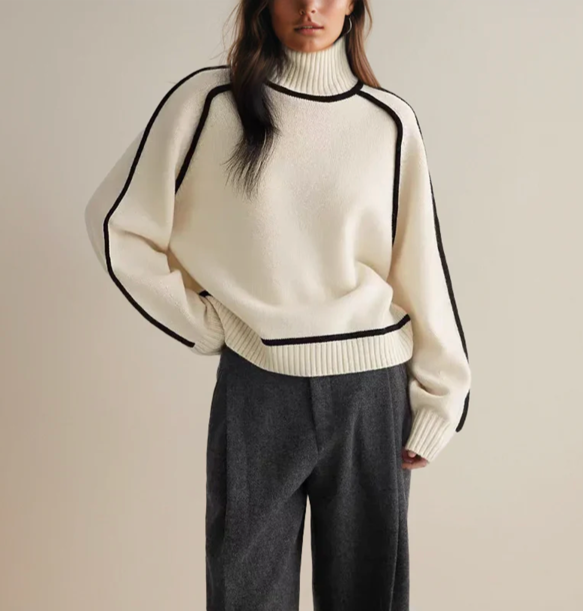 Maison Argent™ | Pull Col Roulé Essentiel